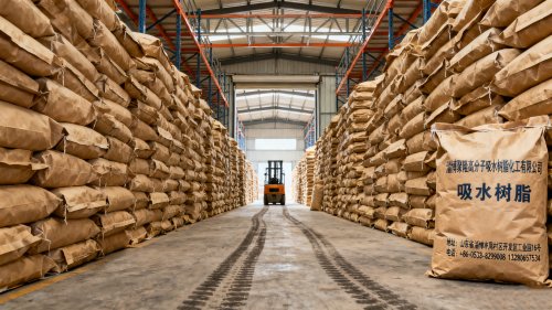 吸水树脂80-120目工厂装车区实景