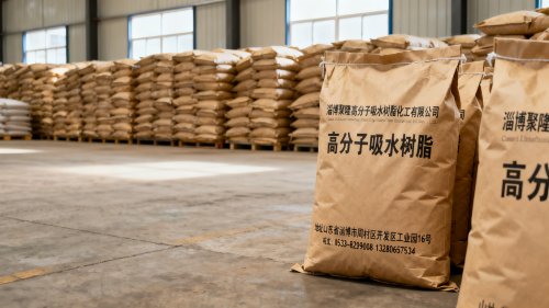 吸水树脂原料装车出货现场