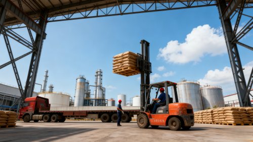 工厂厂区高吸水树脂装车