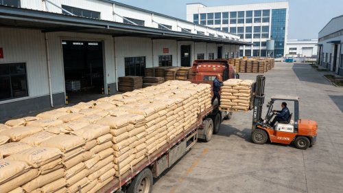 淄博聚隆高分子吸水树脂化工有限公司厂区装车现场