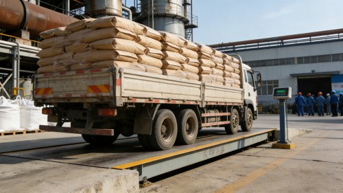 注塑SAP吸水树脂产品装车现场