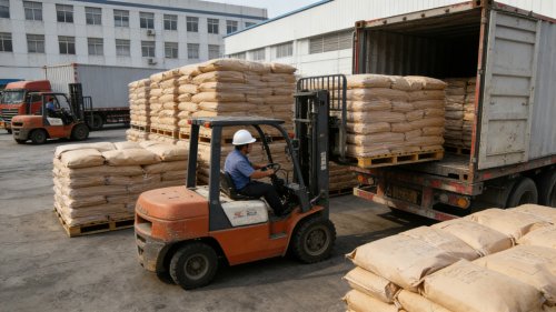 淄博聚隆高分子吸水树脂化工有限公司仓库装车场景