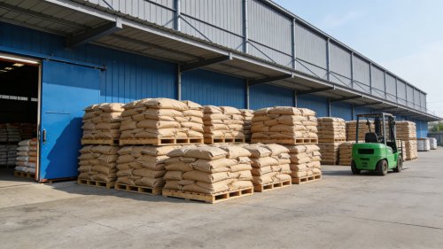 淄博聚隆高分子吸水树脂化工有限公司工厂厂区产品装车场景