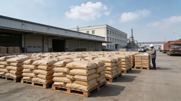 SPA高分子吸水树脂球生产车间装车现场