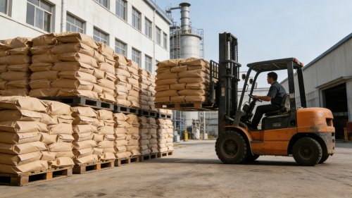 工厂装车高吸水性树脂颗粒