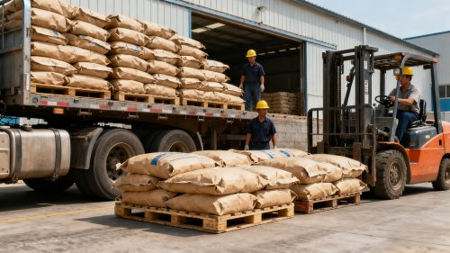 高吸水性树脂工厂装车实拍