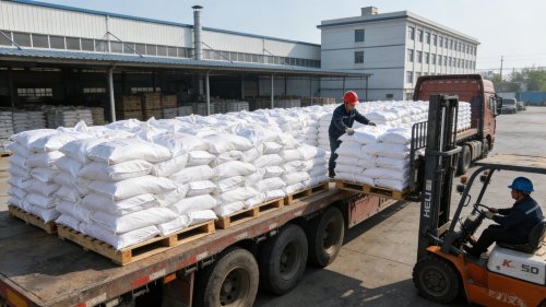 高吸水性树脂(SAP)成品堆放与装车过程