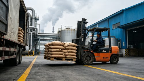工业级SAP吸水树脂白色颗粒工厂厂区装车粒径30至80目用于电缆阻水和油水分离吸液速度快厂区实拍