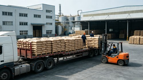 整车保水剂装车完毕发往各地，从农业抗旱到建材砂浆不同保水机理对应不同材料