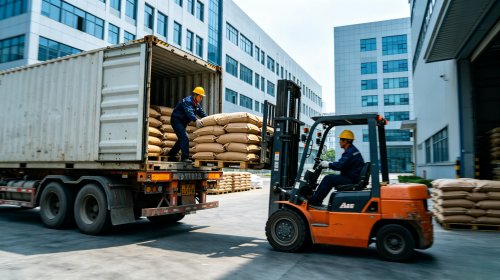 工业级SAP源头工厂仓库，叉车向货车装载工业用高吸水性树脂，抗压耐盐精准膨胀，适用于电缆阻水隧道防水与矿山堵漏